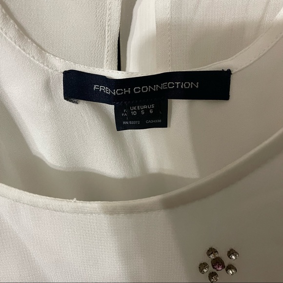 NWOT French Connection Sleeveless Beaded Top - Picture 4 of 5